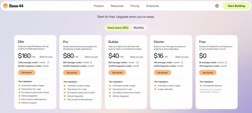 base44 pricing